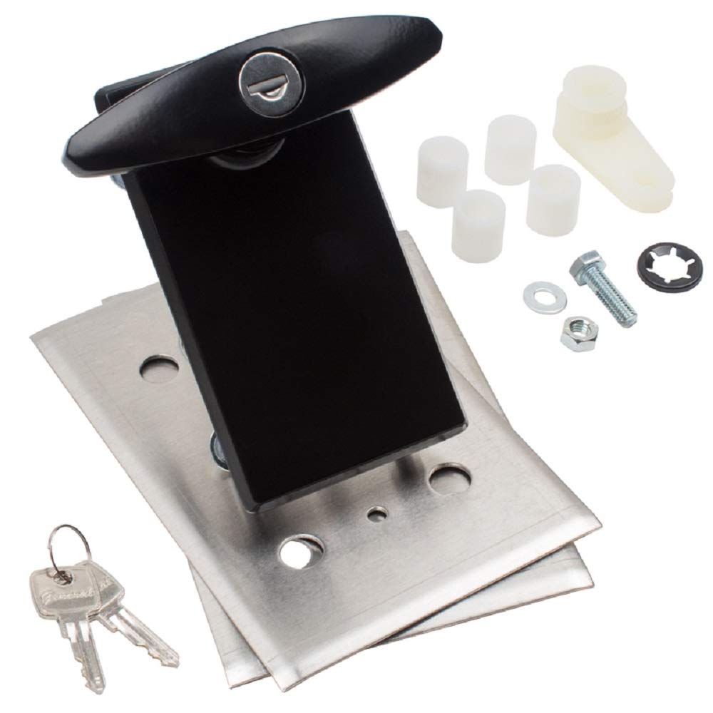 Garador Black Garage Door Handles & Locks ( T Handle Conversion Kit)