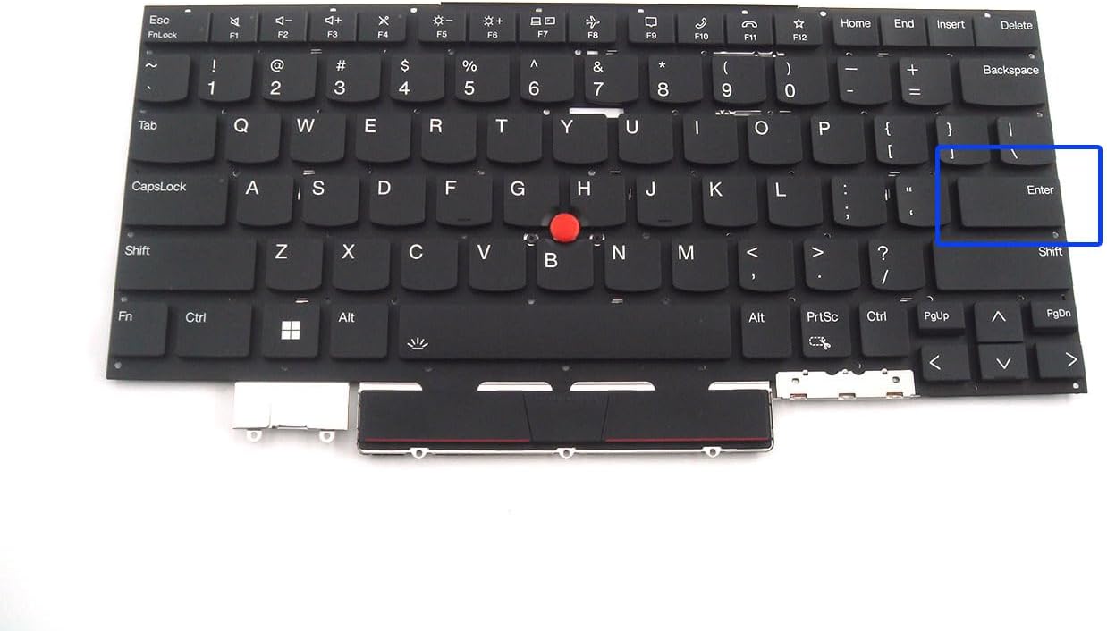 Parts for Lenovo ThinkPad X1 Carbon 10th Gen 10 Keyboard US English Backlit Without Bezel 5N21D93612