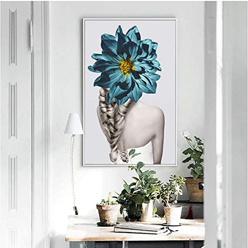 Arte de la pared abstracto de belleza femenina decoracion artistica sofisticada