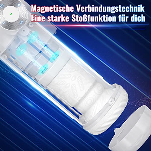 Elektrische masturbator handfree cup met schokfunctie, automatische blowjob, oraal seksspeelgoed 4 telescopische functies & 4 snelheden voor mannen, stil, penisstimulator met 3D siliconen vagina Pussy - Afbeelding 8