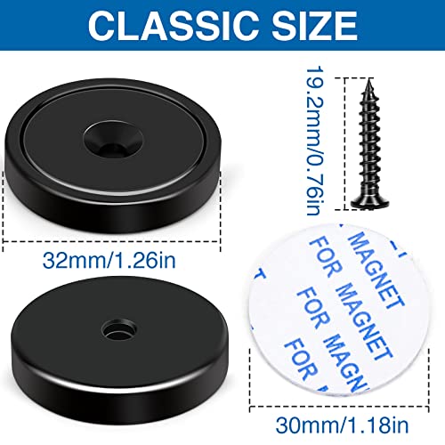 Lovimag CUP MAGNETS-BLACK-6P With Holes,110 Lb+ Waterproof Strong Neodymium Cup Magnets thumb #1