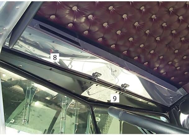 Technical Precision Replacement for Kenworth T600 AEROCAB Year 2000 Stainless Steel Flat TOP Headliner Trim with Storage Pocket Covers