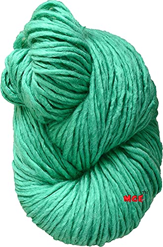 Image of M.G ENTERPRISEKnitting Yarn Thick Chunky Wool, Sumo Sea Green 200 gm Best Used with Knitting Needles, Crochet Needles Wool Yarn for Knitting. by M.G ENTERPRISE B