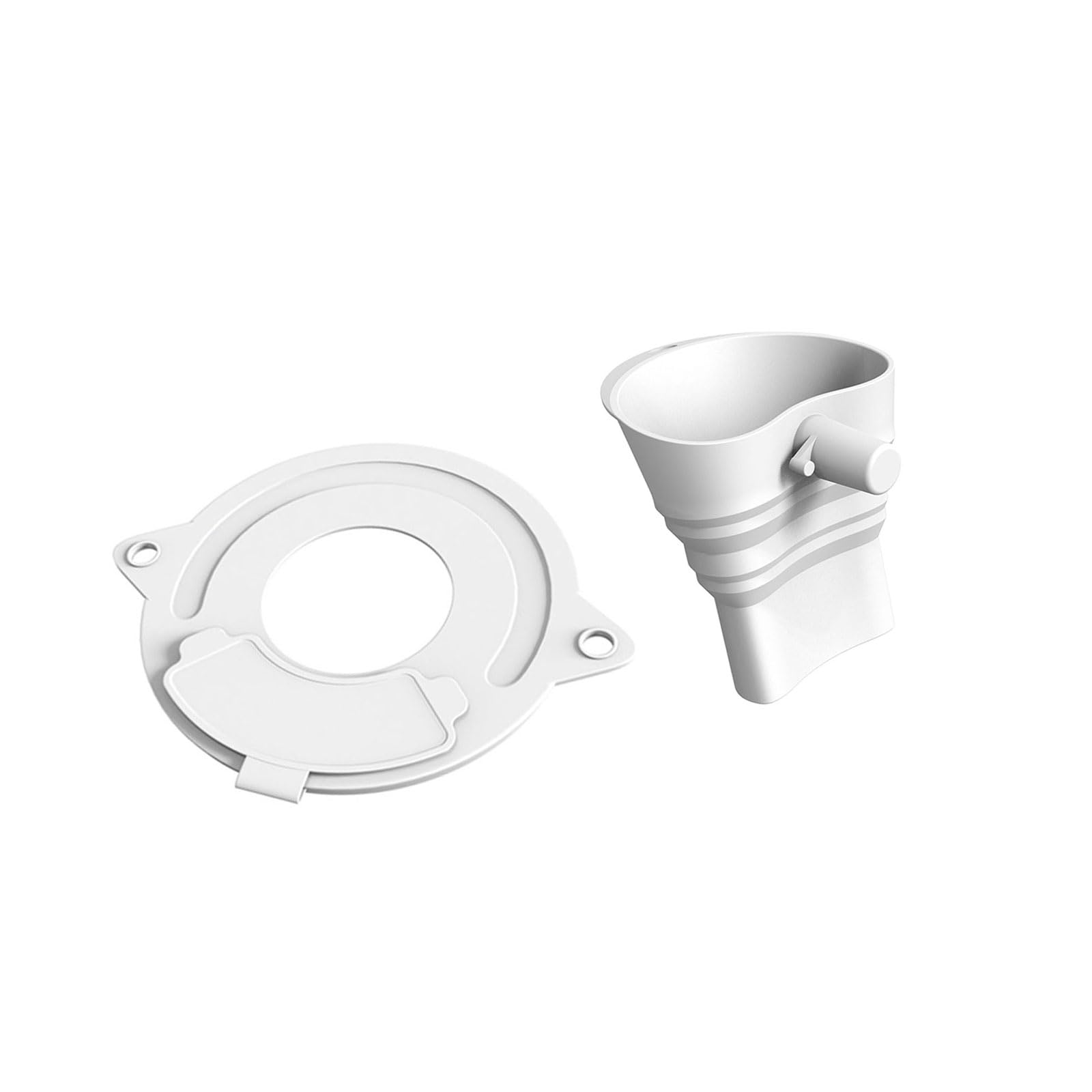 Greabuy Grade Silicone Mixer Attachment Combines Splash Guard Measuring Bowl and Flour Slip Silicone Funnel Cover