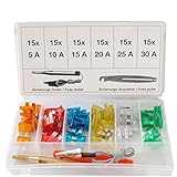 mit Sicherungsauszieher CCLIFE 92 tlg Standard KFZ Sicherungen Set Autosicherungen maßgegebend Flachsicherung mit Sicherungsauszieher 5-30A