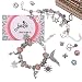 justBe Charm Bracelet Making Kit DIY Craft European Bead Silver Plated Snake Chain Jewelry Gift Set for Girls Teens