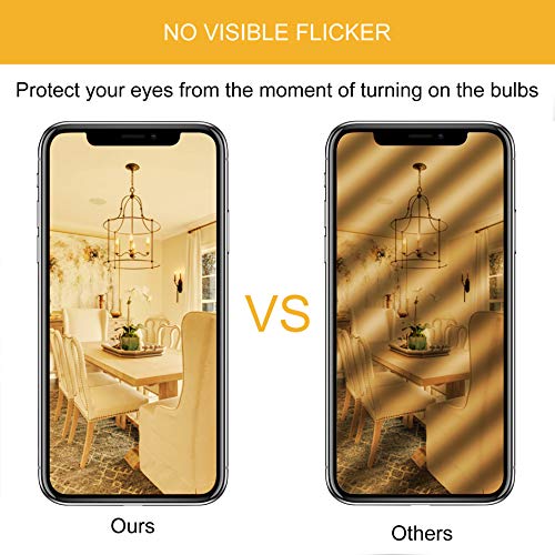 Cotanic Dimmable Candelabra Led Bulb 2700K Warm White,E12 Base Ceiling Fan Light Bulb 60W Equivalent, Type B Light Bulb With Candle Shape,C35 Filament Chandelier Light Bulb Clear Glass,600Lm,6 Pack #TOP5