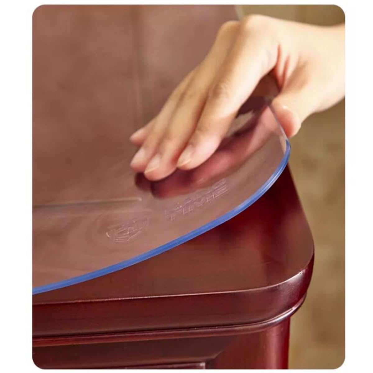 Sous-main Transparent Pour Le Bureau Et L'école Tapis De Dessin Prevención Del Aceite Guindilla Grand Tapis Pour Clavier, Protection Meuble Pour Bureau Et Maison(90x90cm)