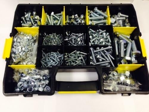 – Assorted Metric Hex Bolt and Nyloc Nut Kit M4-M16 Grade 8.8 High Tensile 1635 piece