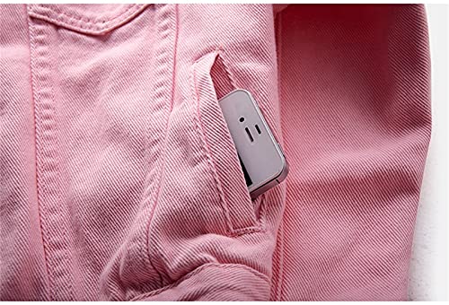 Jaqueta Jeans Feminina Boyfriend Manga Longa Solta Moda Casaco de Transição Primavera Outono com Bot