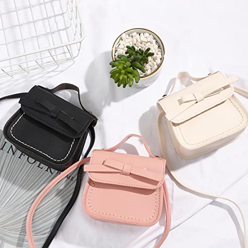 SOTOGO 3 Pieces Little Girls Crossbody Purses Toddler Mini Cute Princess Handbags Shoulder Messenger Bag for Kids, Bowknot Style4