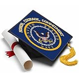 Tassel Toppers Navy - - Graduation Caps For Future Navy Recruits - Decorated Grad Caps (Honor Courag