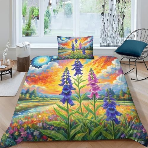 Linge de lit delphinium en microfibre douce avec fermeture éclair - 2