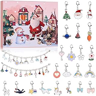 VAINECHAY Christmas Advent Calendar Kids 2022 Advent Calendars Charm Bracelet Jewellery Advent Calendar for Girl Gifts