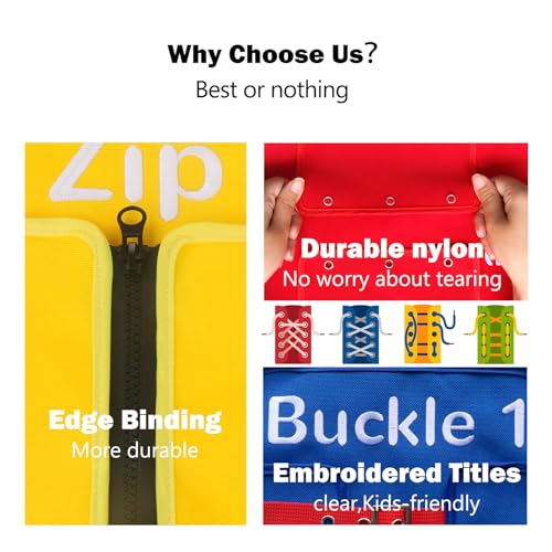 Creatoy Montessori Fine Motor Toys for Toddlers, Basic Life Skills Early Learning Sensory Toys for 2 3 4 5 Year Old, Learn to Dress Preschool Homeschool Kindergarten Must Haves - Image 6