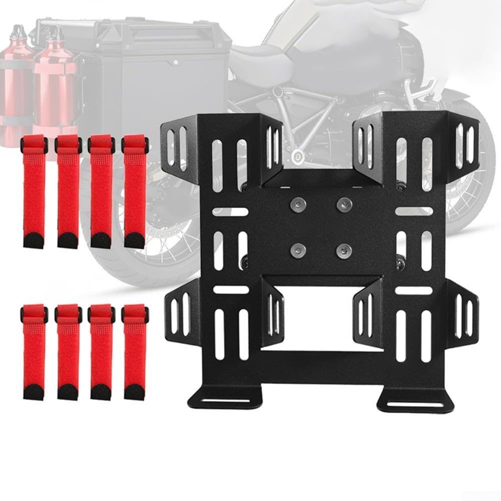 Soporte de metal para extintor de incendios BMW R1200GS negro (plata) | Acero de alta resistencia, revestimiento negro, ajuste perfecto para R1200GS, resistente a la intemperie, duradero