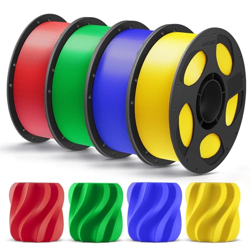 ANYCUBIC PLA+ 3D Printer Filament 1.75mm, High Toughness 3D Printing Filament, Accuracy +/- 0.02mm, Print with FDM 3D Printers, 2 Pack 1KG Reusable Spool, Dazzling Blue+Bright Red 2*1kg pla+