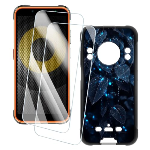 OAGELIM 2�Z�b�g �X�N���[���v���e�N�^�[ + �P�[�X Ulefone Power Armor 16 Pro (5.93 �C���`) �Ƃ̌݊������� �A�[�e�B�X�e�B�b�N�J�X�^���v�����g�J�o�[�Ƌ����K���X�t�B���� �X�N���b�`�h�~ (�t)