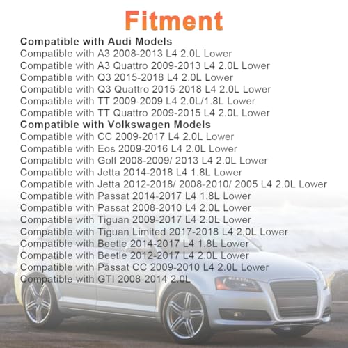 Image of Engine Oil Pan with Drain Plug Compatible with Audi A3 Q3 Quattro TT