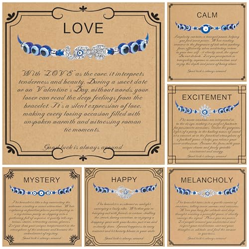6-Piece Boho-Chic Mood Bracelet Set: Adjustable, Hypoallergenic & Perfect for Daily Wear, Parties & Travel – Express Your Vibe2
