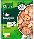 Knorr Fix - Condimento Knorr de preparación rápida sin aditivos, con champiñones, cremoso y sabroso - 2 raciones - Mezcla lista en un instante - 33g - Rahm-Champiñones