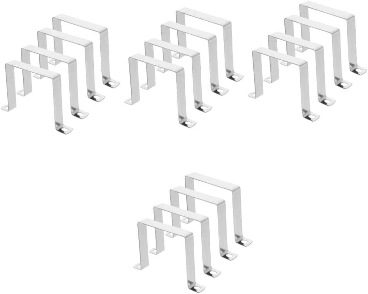 TEHAUX 16pcs Stainless Steel u Clamp Bracket for Pipe Support Heavy Duty Tube Hanger Weather Resistant for Use