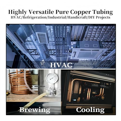 BELLA BAYS Copper Tubing 1/4" OD x 0.195" ID x 5 ft, 99.9% C12200 ASTM B280 Refrigeration ACR Tubing Seamless Soft Coil Round T2 Pure Copper Tube for HVAC System, Refrigerator, Industry, DIY by BELLA BAYS - Image 6