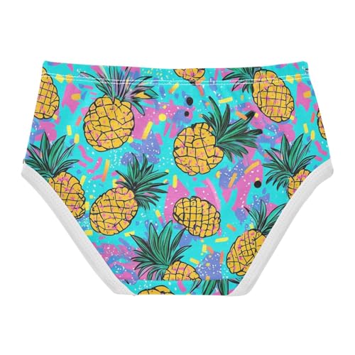 Wusikd Pineapple Girls' Underwear Cotton Retro Girls Briefs Soft Toddler Underwear 2T2