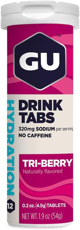 Hydration Electrolyte Drink Tablets, Single Tube (Tri-Berry)