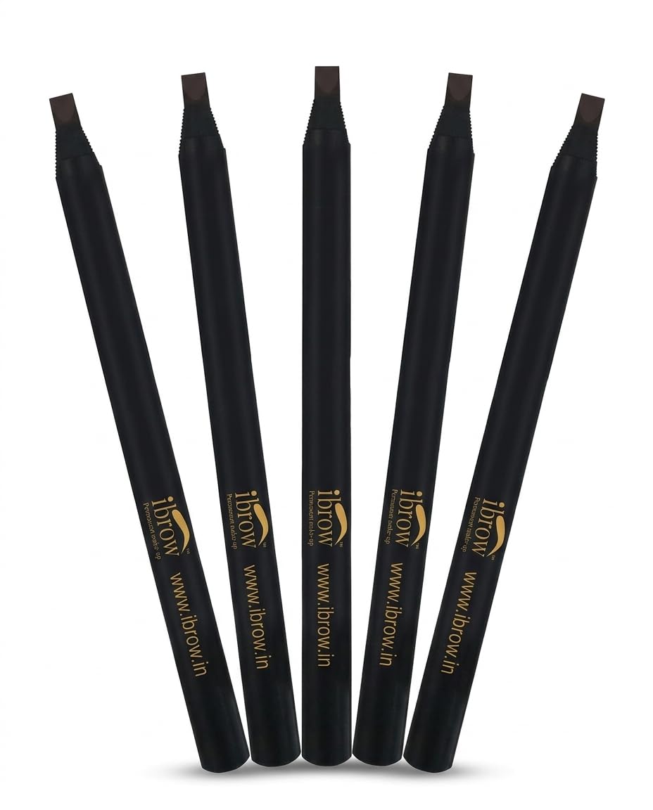 Ibrow Brow Mapping Pencil for Eyebrow Marking, Microblading Pre-Draw Pencil for Shaping, Symmetry Mapping, Professional PMU for Artists and Salons (Brown, 5 Pcs)-image-32