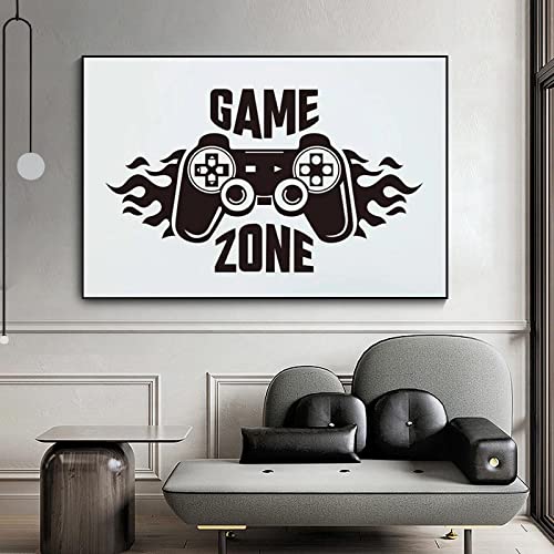 Décoration salle de jeu affiche manette pour habiller un grand mur de salon