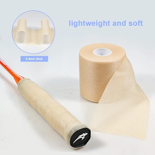 Miniatura 4 de 4 rollos de cinta preenvoltura de 2.75 pulgadas x 30 yardas, cinta atlética preenvuelta, diademas preenvolventes para fútbol de cabello, envoltura