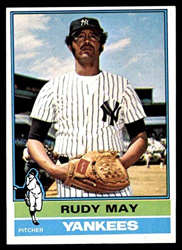 1976 Topps # 481 Rudy May New York Yankees (Baseball Card) EX/MT Yankees