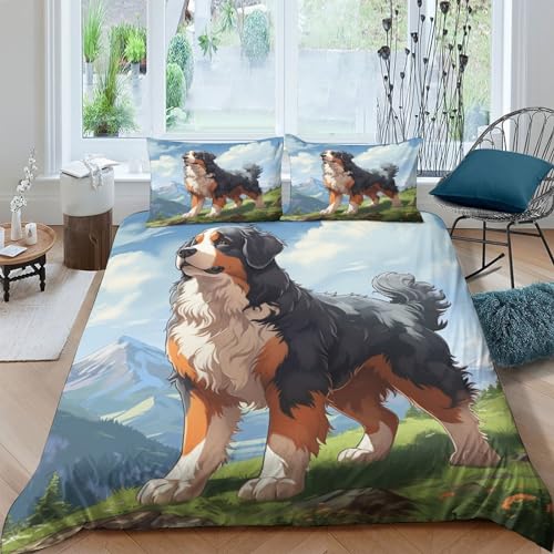 Parure de lit 3 pièces housse de couette fermeture éclair lit King Size - 2