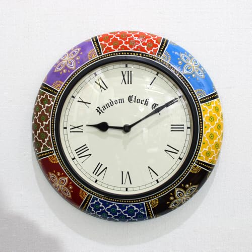 Image of RANDOM Brass Sweep Silent Wall Clock, Embossed Design