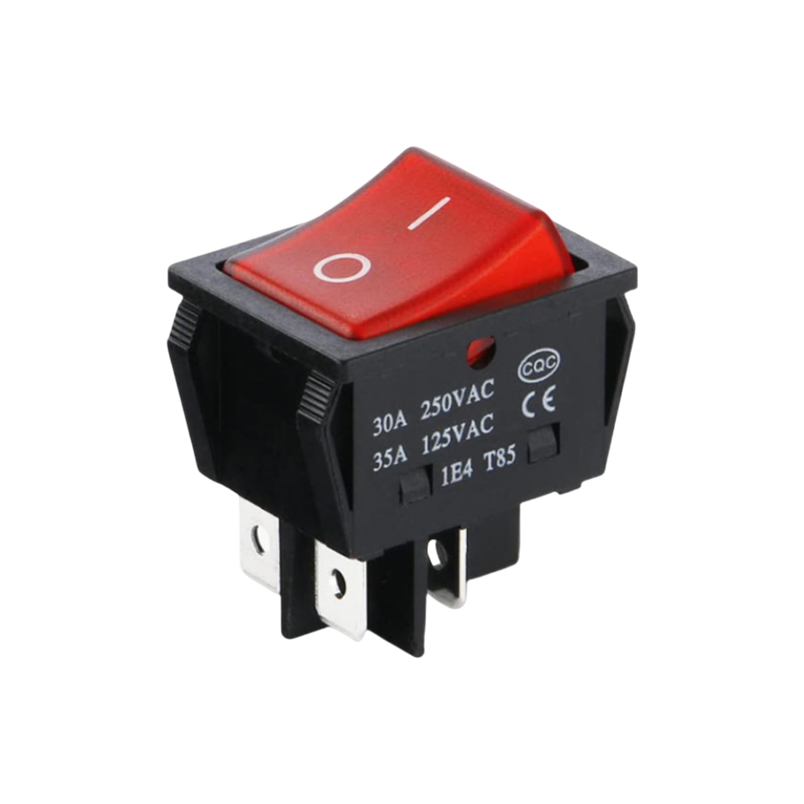 Rocker Switch for Numatic 'Henry' Hoover Vacuum Cleaner 30A Welder Welding Machine 4-Pin Boat Type ON/OFF Circuit Switch Red Replacement Button Easy Installation Perfect for Home Appliances