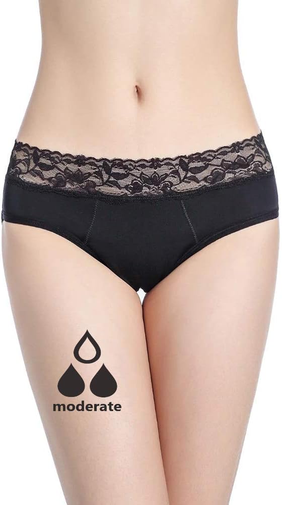 Period Underwear Heavy Flow for Women and Teenage Girls - Washable - Cotton - Eco-friendly - Menstrual Underwear - Absorbent Periods Panties Undies - Womens Teens Girl - Leak Proof - Anti-leak