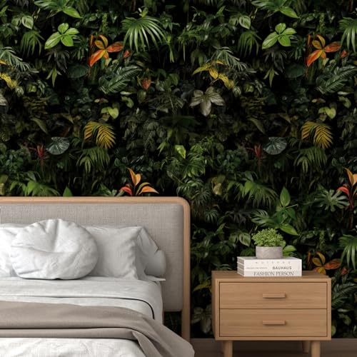 Papier peint botanique foncé imperméable et lavable motif tropical - 6