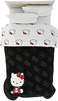 Vista 1 de Coleccionables Hello Kitty Edredón reversible y muy suave de microfibra, tamaño individual, (producto oficialmente licenciado) de Franco