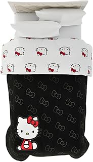Franco Hello Kitty Bedding Super Soft Microfiber Reversible Comforter, Twin, (Official Licensed Product)