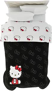 Franco Sanrio Hello Kitty Set Trapunta Letto Matrimoniale/Queen – Morbida Microfibra Con Federe – Prodotto Ufficiale
