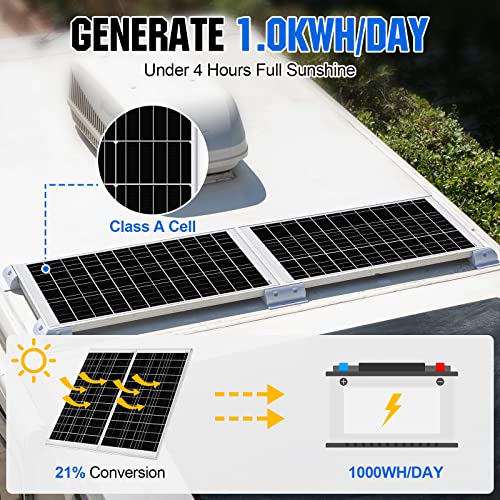 ECO-WORTHY 240W 360W 480W 720W (120W) Monokristallin Solarpanel Komplettset Off-Grid Produkt 960Wh/Tag 1440Wh/Tag 1920Wh/Tag 2880Wh/Tag mit LCD Laderegler + Solarkabel + Montagehalterungen für 2 ECO-WORTHY 240W 360W 480W 720W (120W) Monokristallin Solarpanel Komplettset Off-Grid Produkt 960Wh/Tag 1440Wh/Tag 1920Wh/Tag 2880Wh/Tag mit LCD Laderegler + Solarkabel + Montagehalterungen für – Bild 3