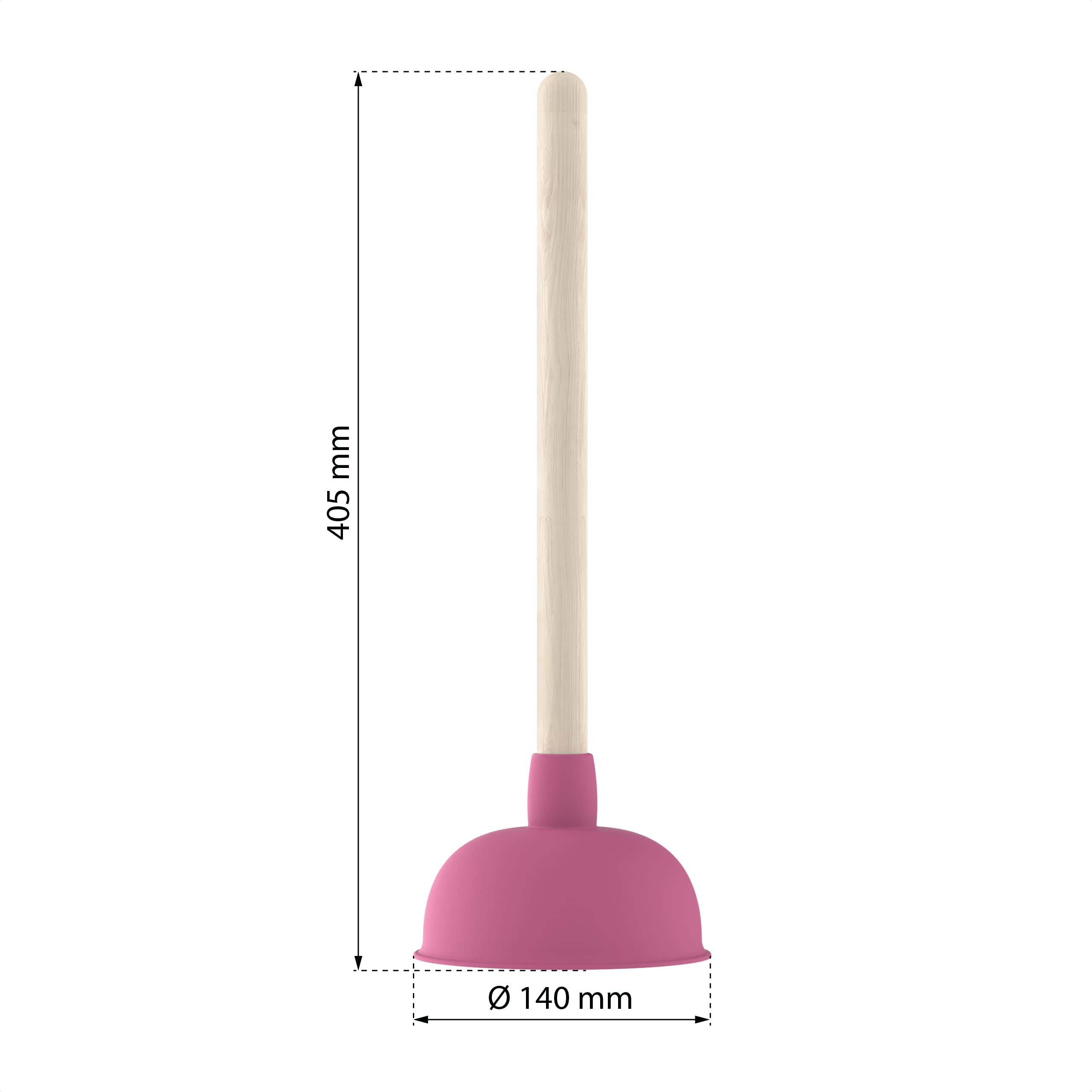 EISL Pink Bunter Pömpel, farbige Saugglocke für verstopfte Toilette, Abfluss, Waschbecken, Dusche, Rosa WC-Pümpel zur chemielosen Reinigung, Abflussreiniger bei Verstopfung, BZ002