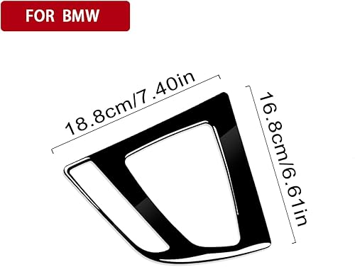 Miniatura 2 de Cubierta del panel de la palanca de cambios del interior del automóvil, accesorios adhesivos para BMW Serie 3 f30 3gt f34 2013-2017 (negro piano)