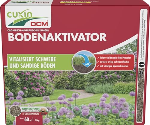 DCM Bodenaktivator - Bodenverbesserer - Mit MINIGRAN® TECHNOLOGY - Vertikutieren - organischer NPK-Dünger- 3 KG für 60qm