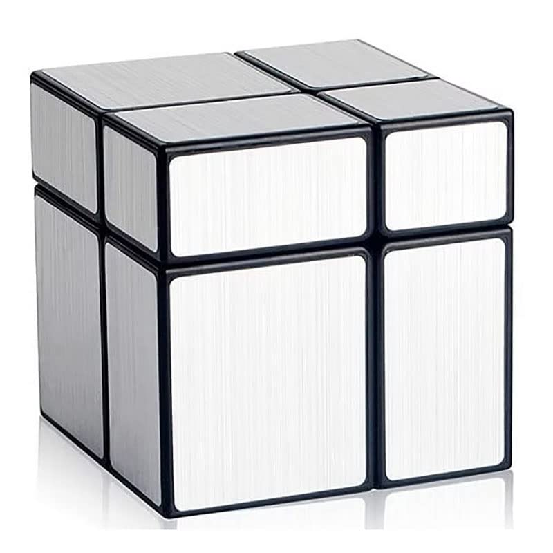 Hawkister QiYi Golden Mirror Puzzle Cube 2x2 High Speed Magic Cube, Silver-image-6
