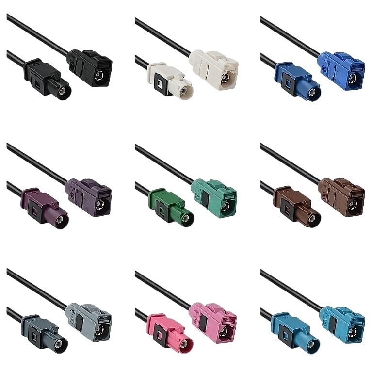 FAKRA Male to Female Reverse Camera Video Cable Adapter SYWV50-2/RTK031 Coaxial Cable FAKRA A B C D E F G H I K Z(FAKRA M -FAKRA F B,5M)