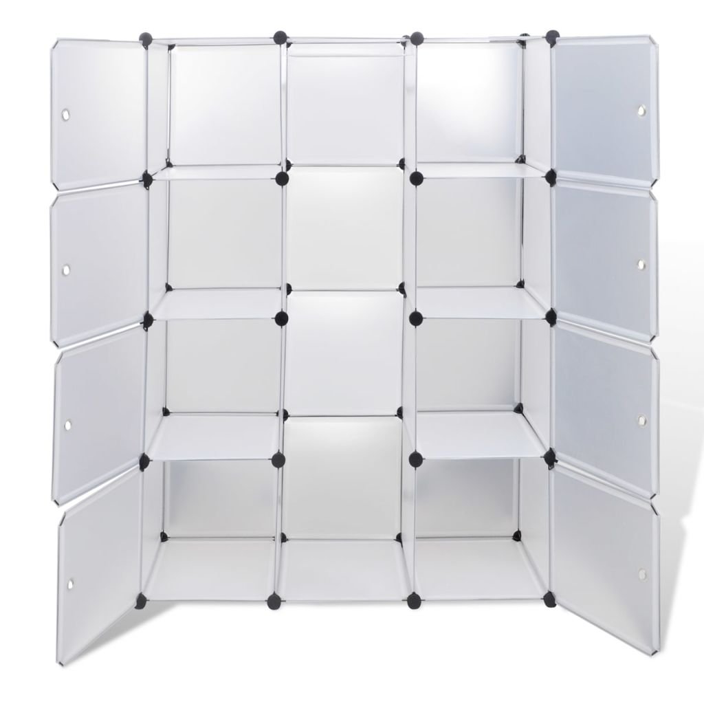 ZEYUAN Armario Modular 9 Compartimentos, Armarios Dormitorio Juvenil, Armario Ropero, Dormitorios Juveniles Completos, Blanco 37x115x150 cm