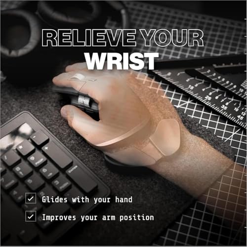 Image of Right-Handed Truly Ergonomic Wrist Rest for Mouse, Carpal Tunnel Support, Pain Relief, Anti-Fatigue, Easy Glide, Sleek, Office, Computer, Laptop, Gaming -White