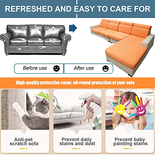 Housse de canapé extensible pour rénover un tissu usé, solution antidérapante et lavable - 6